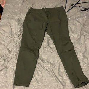 Army green skinny jeans